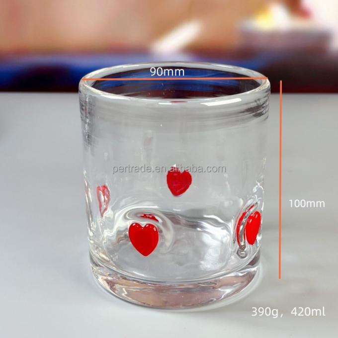 Confeti Decorativo DOF Vidrio Hecho a mano Cristal Tumbler Vidrios de agua México Rock Copa de vidrio para la fiesta de bodas Regalo 5