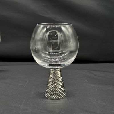 Electroplate Diamond Base Wine Glass Set