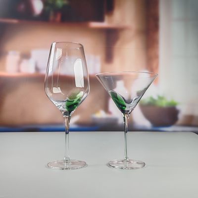 Customized Hand-blow Clear Red Wine Glass Martini Glass For Party