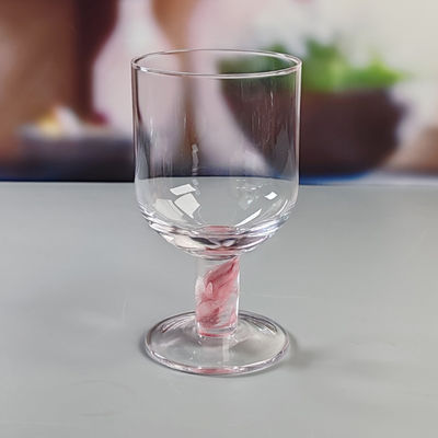 Mexican Confetti Design Elegant Water Goblets Luxury Hand Blown Confetti Cocktails Glass Cup Romantic Short Stem Wine Glasses