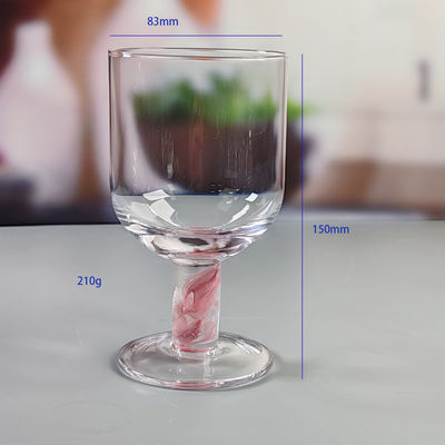 Mexican Confetti Design Elegant Water Goblets Luxury Hand Blown Confetti Cocktails Glass Cup Romantic Short Stem Wine Glasses