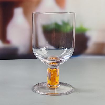 Mexican Confetti Design Elegant Water Goblets Luxury Hand Blown Confetti Cocktails Glass Cup Romantic Short Stem Wine Glasses