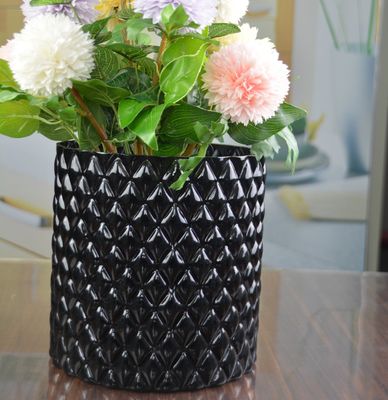Emobossed Decorative Glass Vase