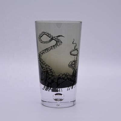 Grey Color Air Bubble Bottom Unique Cocktail Glasses . Bohemian Drinking Glasses