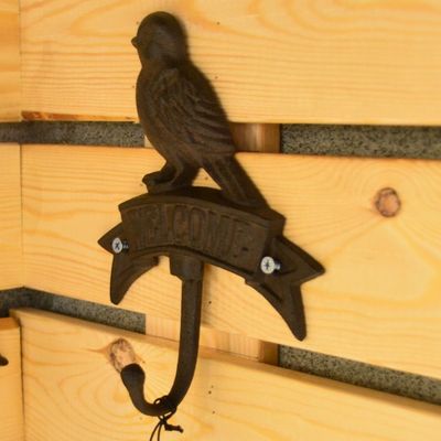 Antique Wall Mount Bird shape Black Iron Coat Hooks