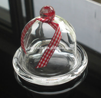 Transparent Oval Lead Free Glass Butter Keeper ,  Clear Butter Plate