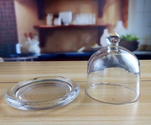 Mini Round Glass Storage Jars With Cover Lid , Glass Kitchen Canisters