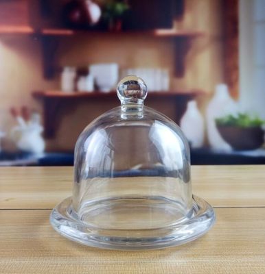 Mini Round Glass Storage Jars With Cover Lid , Glass Kitchen Canisters