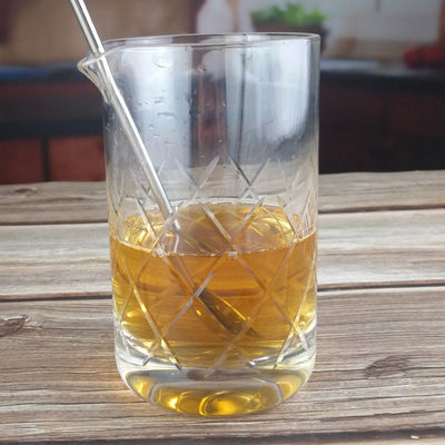 550ml Crystal Seamless Cocktail Mixing Glass With Hand Cut