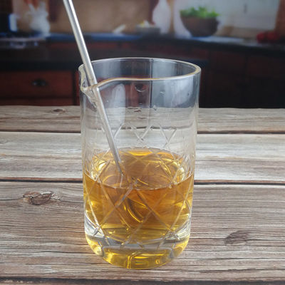 550ml Crystal Seamless Cocktail Mixing Glass With Hand Cut