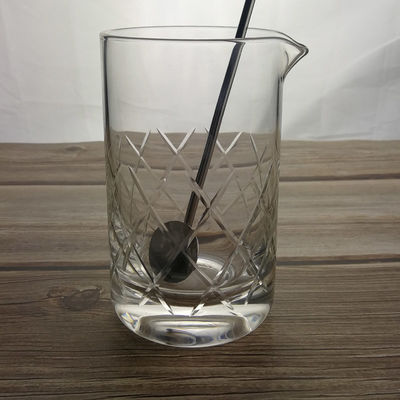 550ml Crystal Seamless Cocktail Mixing Glass With Hand Cut
