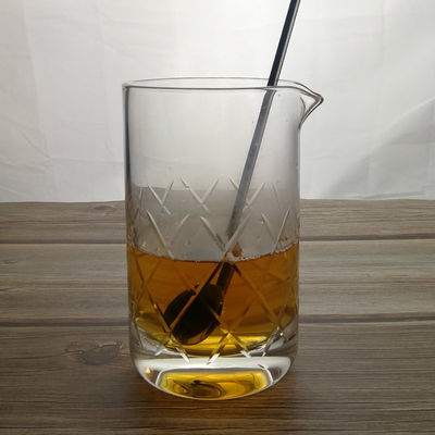 550ml Crystal Seamless Cocktail Mixing Glass With Hand Cut