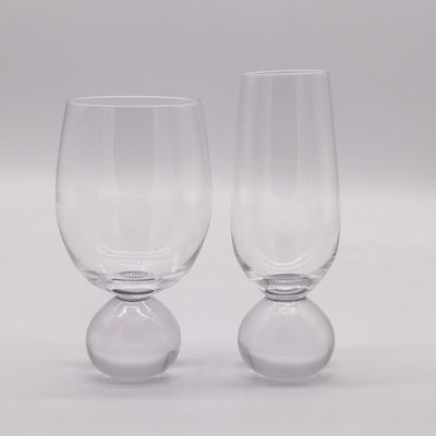 Ball Stemmed Lead Free Crystal Highball Tumblers For Champagne