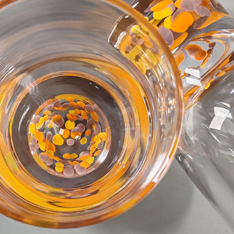 calidad Vidrio de cristal Confeti artesanal Decorativo DOF Vidrio Tumbler Vidrios de agua México Rock Copa de vidrio Fiesta de bodas Vino regalo fábrica