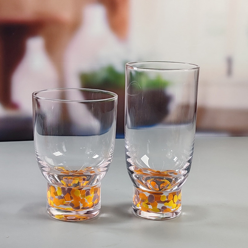 calidad Vidrio de cristal Confeti artesanal Decorativo DOF Vidrio Tumbler Vidrios de agua México Rock Copa de vidrio Fiesta de bodas Vino regalo fábrica