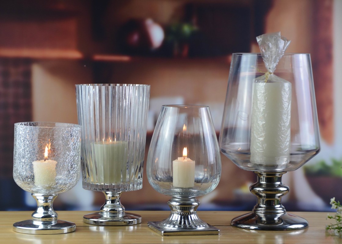 calidad Vaso de cristal alto de época soplado a mano para piezas centrales fábrica