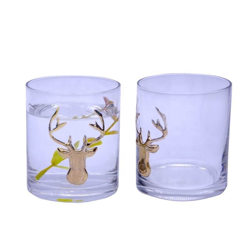 calidad Vaso de whisky personalizado redondo decorativo para Navidad fábrica