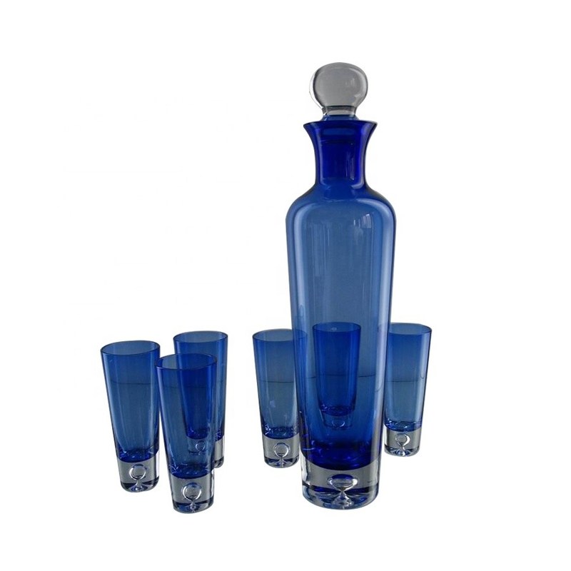 calidad Conjunto de vidrio de vidrio de forma redonda de 6 colores para vodka fábrica