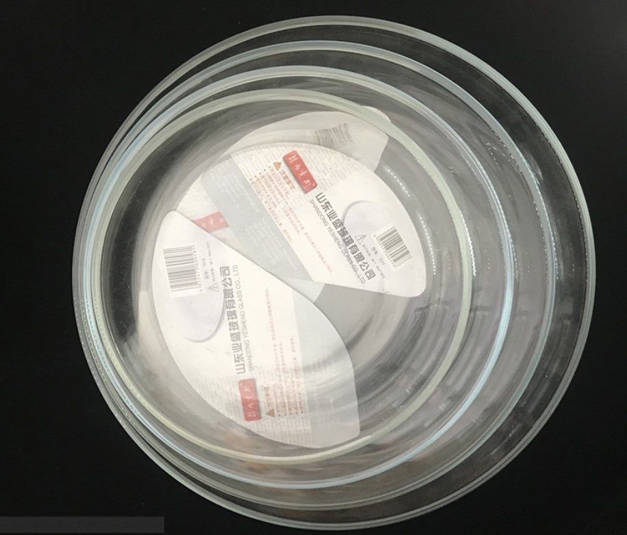 calidad Placas redondas de carga de borosilicato resistentes al calor para microondas fábrica