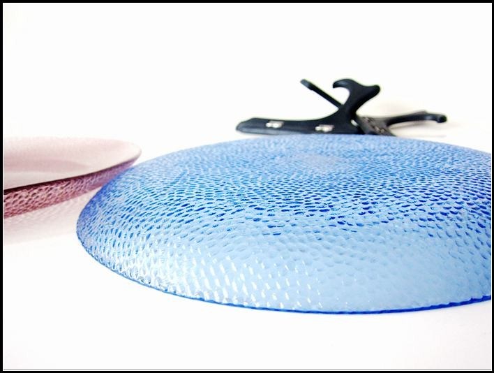 calidad 10 pulgadas de transparencia de borde tintado color de vidrio placas de carga fábrica