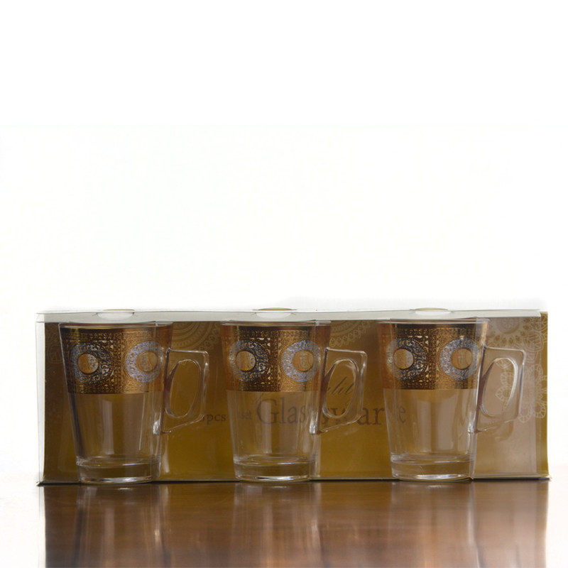 calidad Vidrieras de bebidas con decoración dorada fábrica