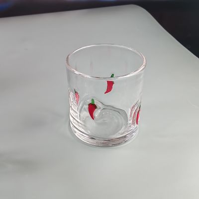 calidad 14 oz de Chilli Decorativo DOF Vidrio en forma de corazón Vidrio de agua Vidrio de tumbler México Rock Copa de vidrio para regalo de fiesta de bodas fábrica
