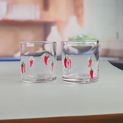 calidad 14 oz de Chilli Decorativo DOF Vidrio en forma de corazón Vidrio de agua Vidrio de tumbler México Rock Copa de vidrio para regalo de fiesta de bodas fábrica