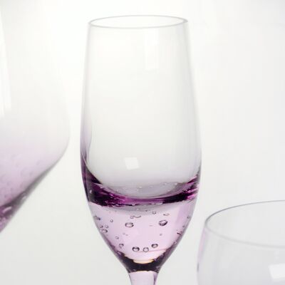 calidad Burbuja de lavanda Cristal de vidrio de vino soplado a mano con tono gradiente y delicadas burbujas atrapadas que combinan elegancia con durabilidad fábrica