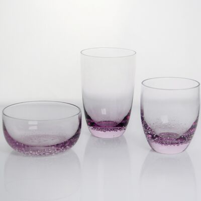 calidad Cristal de vidrio de vino soplado a mano con burbujas sutilmente atrapadas y una lavanda suave para un gradiente claro que combina belleza y durabilidad fábrica