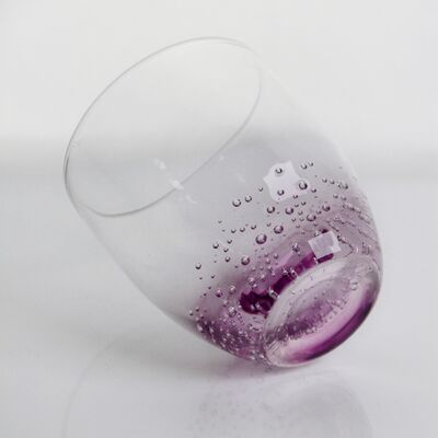 calidad Cristal de vidrio de vino soplado a mano con burbujas sutilmente atrapadas y una lavanda suave para un gradiente claro que combina belleza y durabilidad fábrica