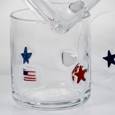 calidad Vaso de Vidrio con Diseño Patriótico Soplado a Mano e Icono - Transparente de 400ml para Whisky y Cócteles fábrica