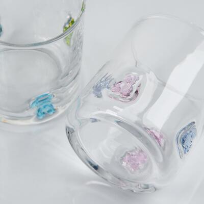 calidad Vaso de Vidrio con Forma de Osito de Gominola Soplado a Mano, Vaso Transparente de 400ml con Lindo Oso Multicolor, Vaso Divertido de Whisky y Jugo para Niños y Adultos, Lindo Regalo de Bar fábrica