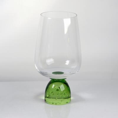 calidad Copo de cristal de vidrio de vino con base de burbujas hecha a mano con cristal libre de plomo para comidas elegantes fábrica