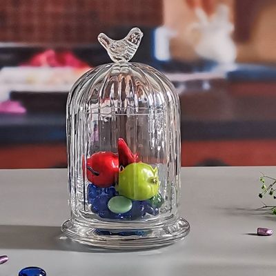 calidad Jarrón de Cloche de vidrio de color personalizado con tapa de vidrio de cúpula de campana para cera de vela fábrica