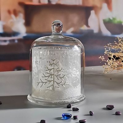 calidad Jarrón de Cloche de vidrio de color personalizado con tapa de vidrio de cúpula de campana para cera de vela fábrica