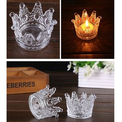 calidad Romantic Crown Tea Light Mini Votive Candlestick Holders, Candlestick cilindro de vidrio para las fiestas fábrica
