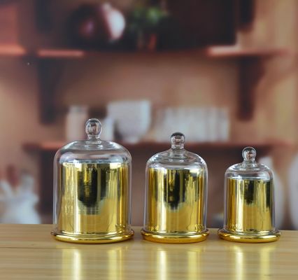 calidad Candeleras de vidrio de hielo, Candeleras de cilindro de vidrio para decoración navideña fábrica