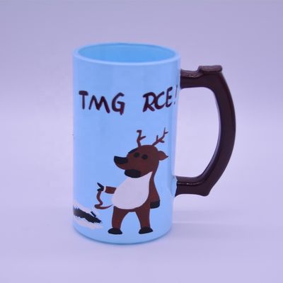 calidad Tazas de cerveza de vidrio pintadas a mano fábrica