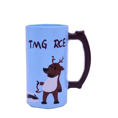 calidad Tazas de cerveza de vidrio pintadas a mano fábrica