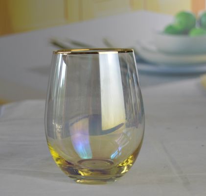 calidad Vino de cristal de borde dorado fábrica