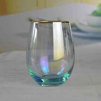 calidad Vino de cristal de borde dorado fábrica