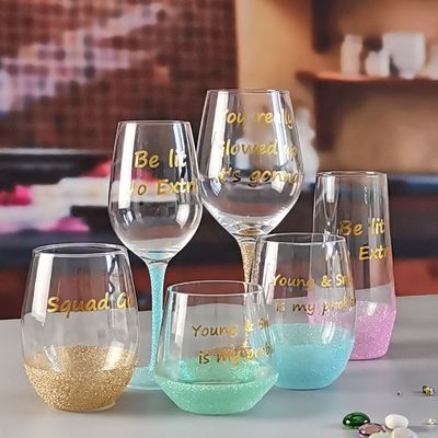 calidad LFGB 450ml Vaso de vino, Vaso de vino de cristal para la fiesta de aniversario fábrica