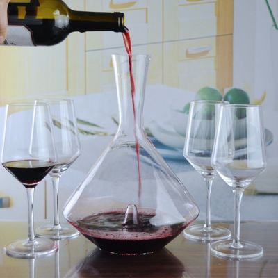 calidad Conjunto de vidrio de vino de cristal soplado a mano fábrica