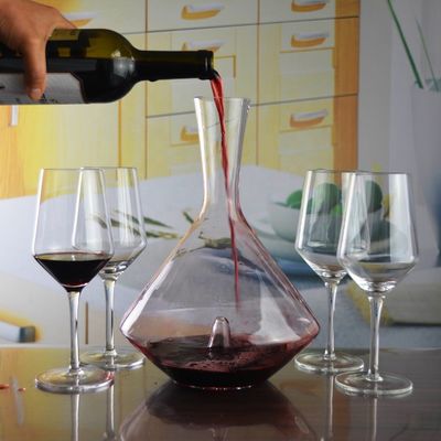 calidad Conjunto de vidrio de vino de cristal soplado a mano fábrica