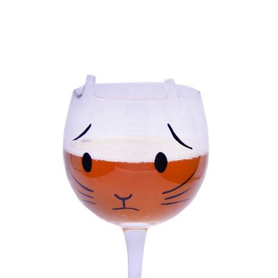 calidad En forma de gato 400 ml de globo de cristal 14 Oz copas de vino fábrica