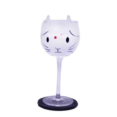 calidad En forma de gato 400 ml de globo de cristal 14 Oz copas de vino fábrica