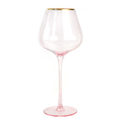 calidad Vidrio de vino de cristal rosa para la fiesta de Navidad fábrica