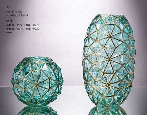 calidad Vaso de vidrio decorativo pintado a mano para bodas fábrica