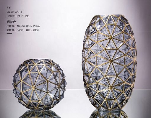 calidad Vaso de vidrio decorativo pintado a mano para bodas fábrica