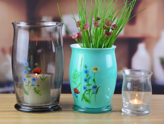 calidad Vaso de vidrio de vidrio de color clásico de 12 pulgadas fábrica